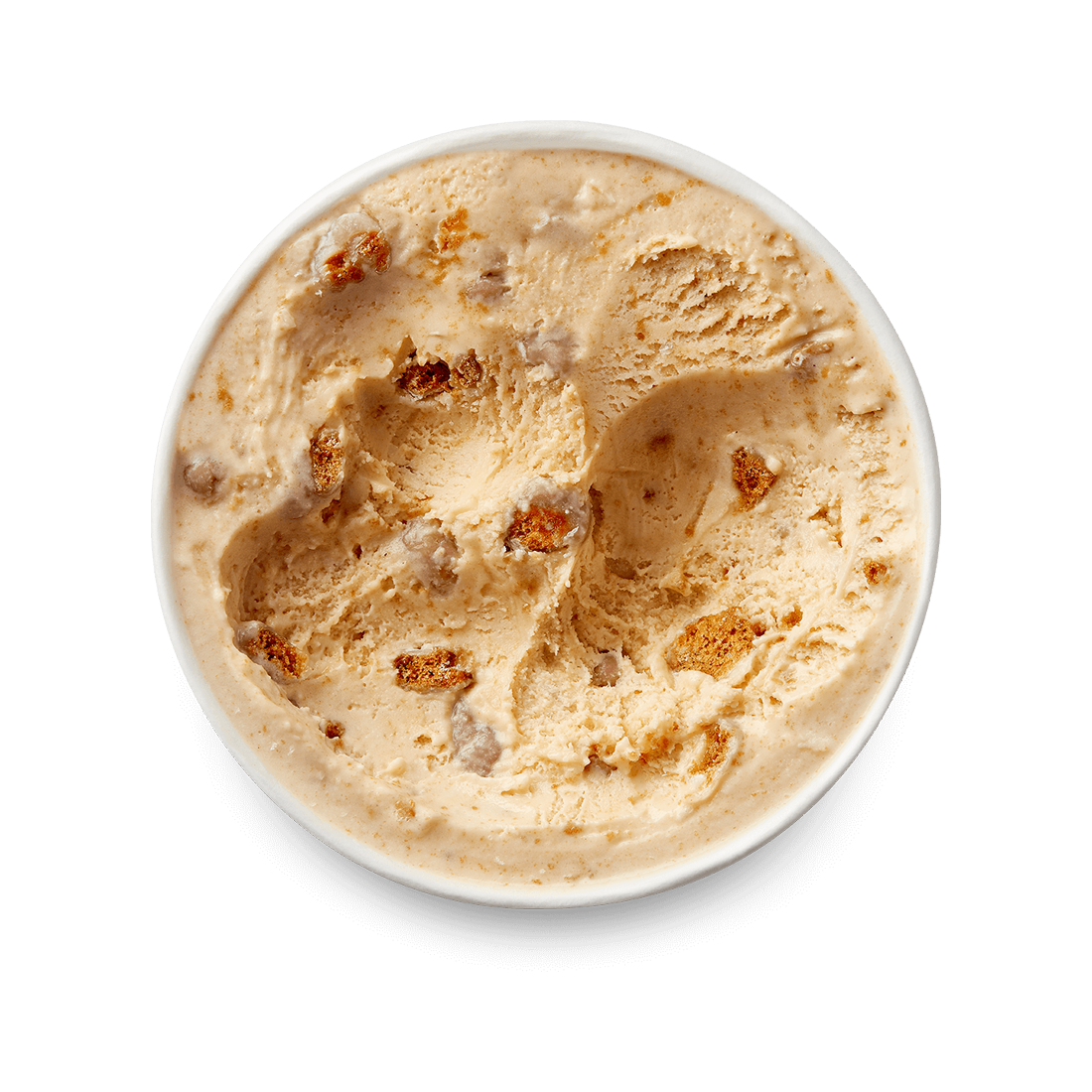 Caramel Biscuit Cream Pint Lid Off
